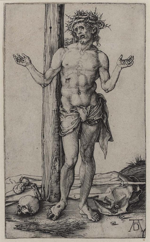 Figure 5: Albrecht Dürer’s Man of Sorrows with Arms Outstretched (1500)