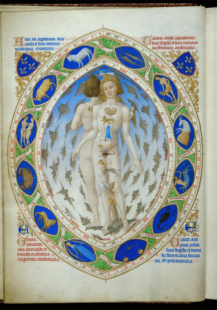 Figure 1Anatomical Man Painted by Pol de Limbourg and finished by Jean Coolombe, 1409-147