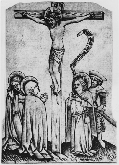 Figure 2. Anonymous Upper Rhenish engraver, The Crucifixion, Engraving, 87x63mm