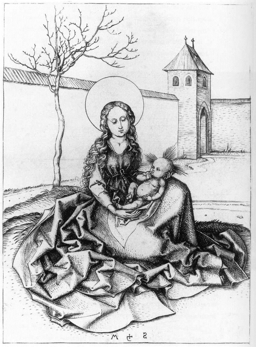 Figure 2 Martin Schongauer, Madonna and Child in Garden, ca. 1480