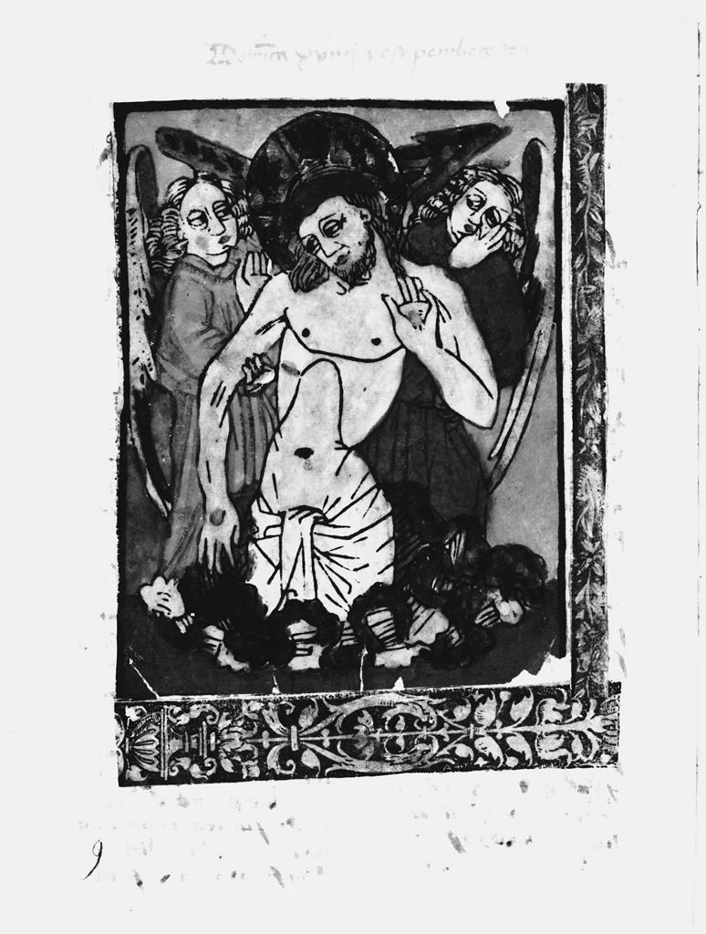 Figure 2. Anonymous, Christ as the Man of Sorrows with Angels, 15th century, woodcut