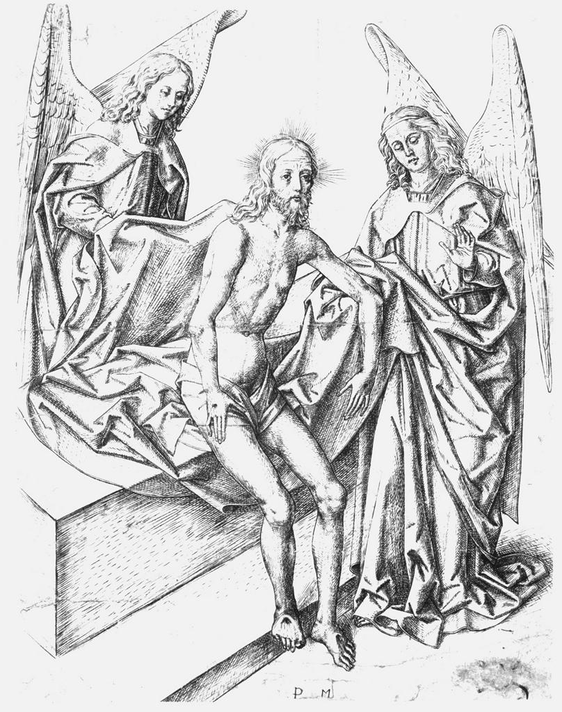 Figure 3. Master PM, The Man of Sorrows Between Two Angels, fifteenth century, engraving