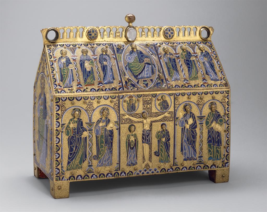 Fig. 3 Reliquary with scenes of the Crucifixion and Christ in Majesty , ca. 1180-90, Limoges