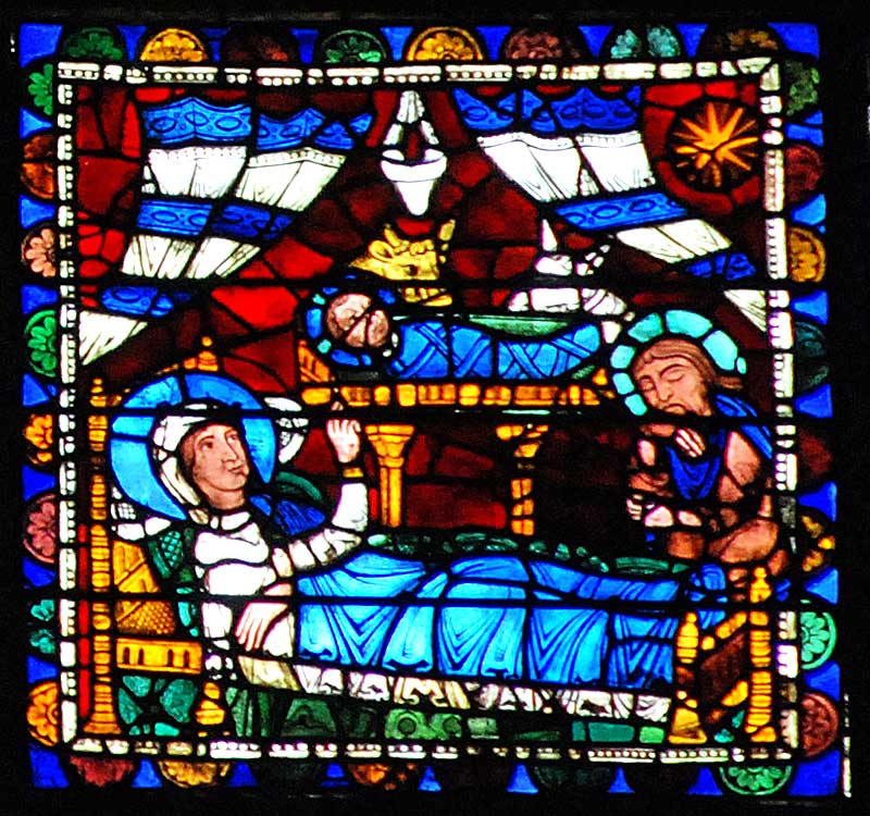 Figure 3 Chartres, Nativity Window, 12th century