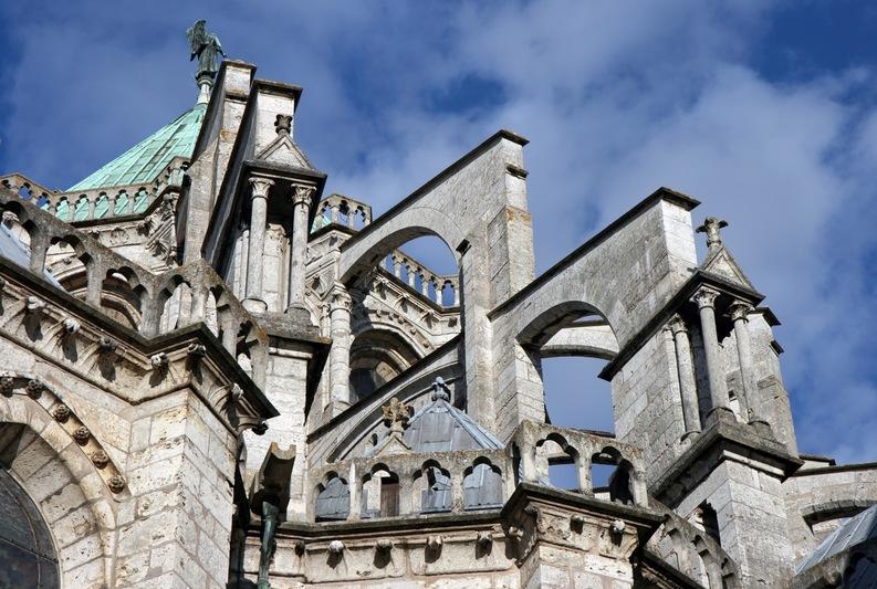 Chartres Cathedral, Flying Buttresses, ca. 1220