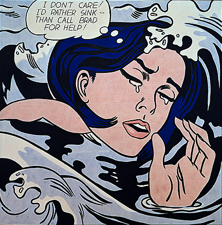 Figure 1. Roy Lichtenstein, Drowning Girl, 1963, Oil on canvas, 68 x 68 inches