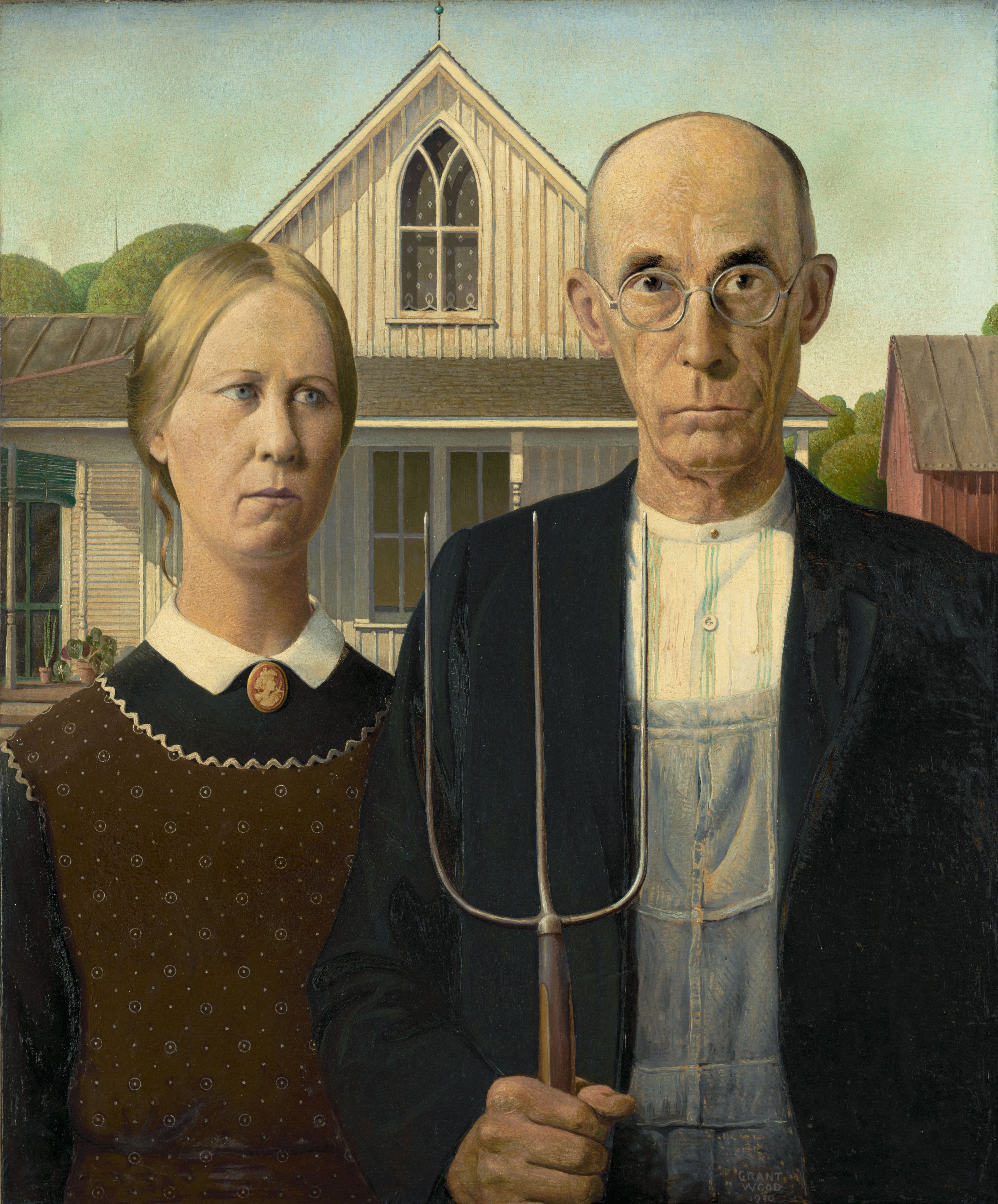 Figure 3. Grant Wood, American Gothic, 1930,